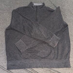 POLO RALPH LAUREN GREY QUARTER ZIP SWEATER